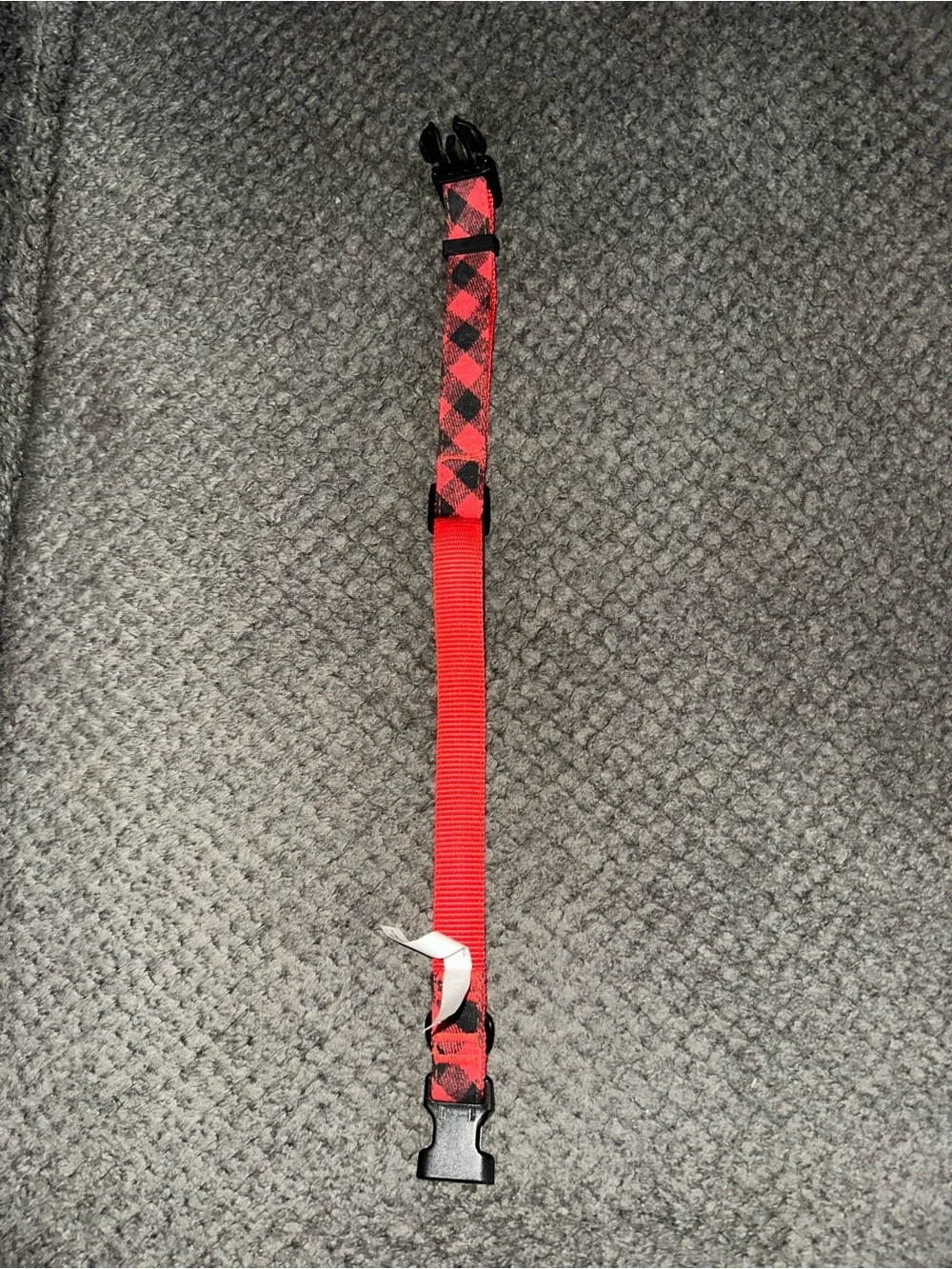 Top-Paw Red And Black Plaid Check Adjustable Collar Size Medium